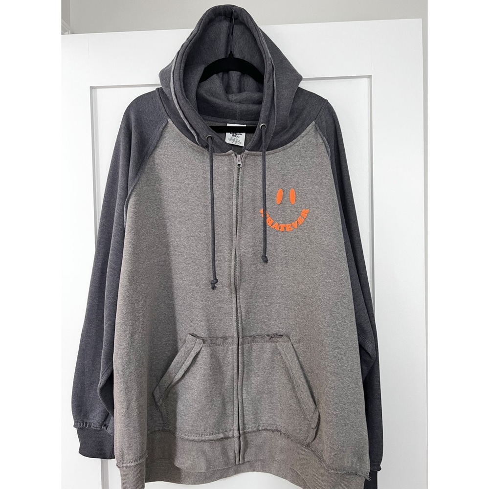 Whatever Zip Up Hoodie NWT Oversized XL